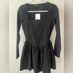 ZARA Black Long Sleeve Dress